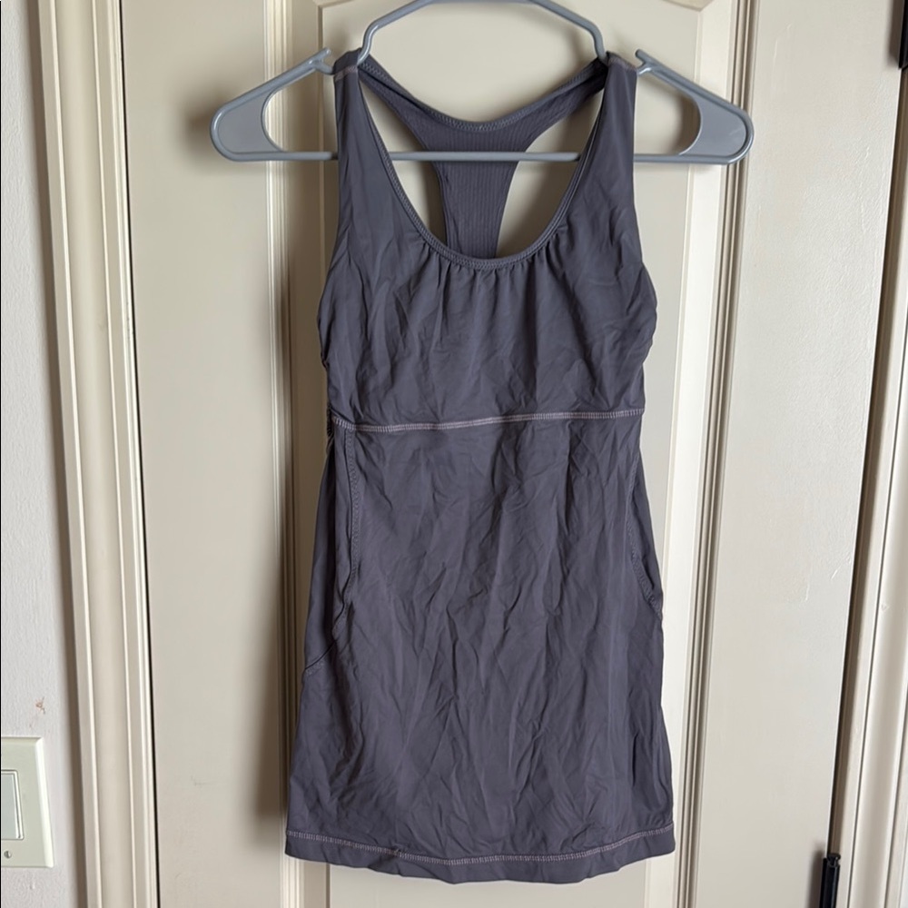 Gray Racerback Tank Top